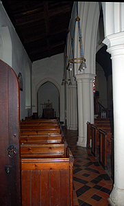 The north aisle looking east June 2012